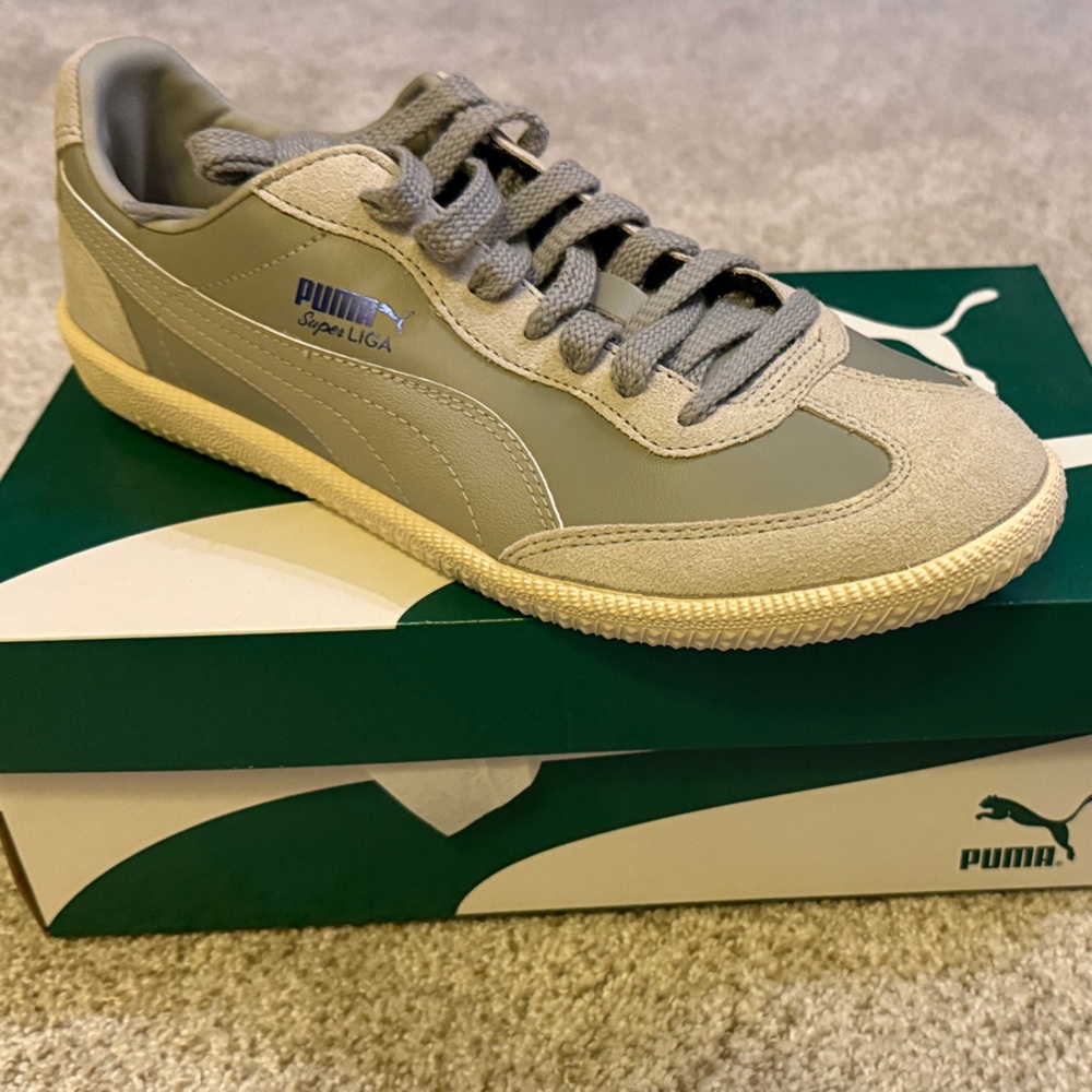 Puma Gray and White Sneakers